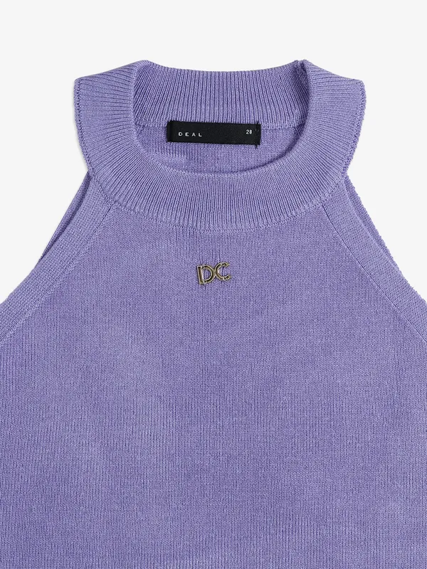 DEAL lavender knitted plain top