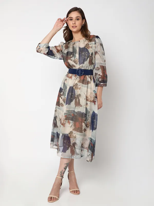Deal light blue printed dress