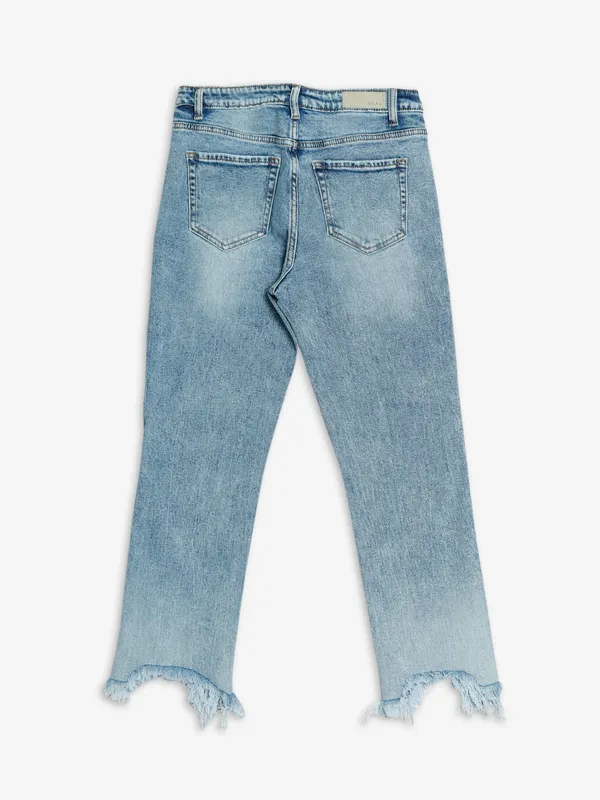 Deal light blue ripped denim jeans