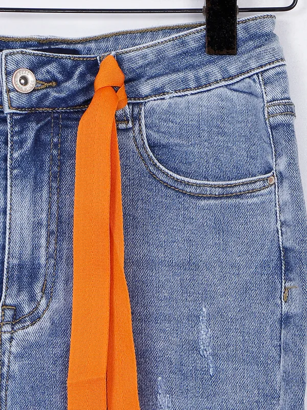 Deal light blue solid straight jeans