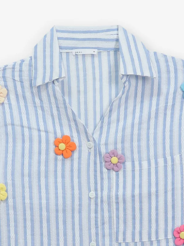 DEAL light blue stripe cotton shirt