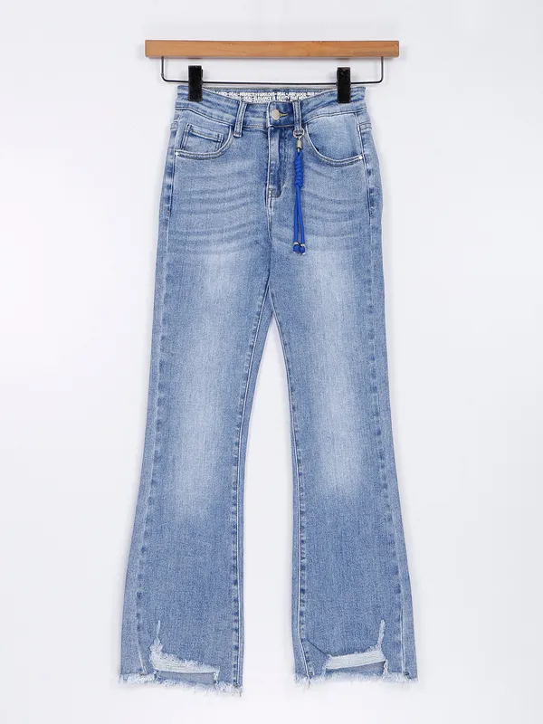 Deal light blue washed flare jeans