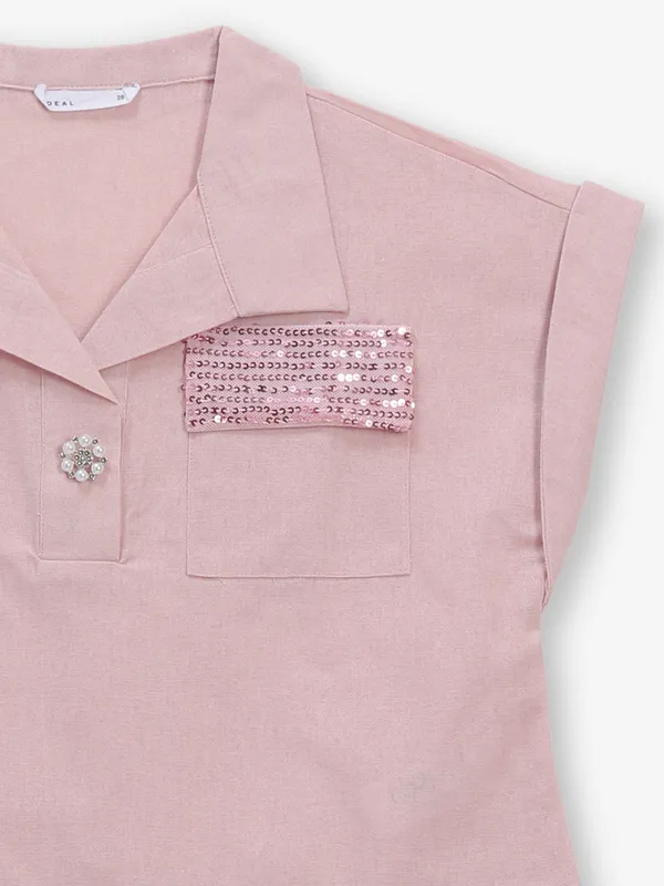 DEAL light pink cotton top for girls