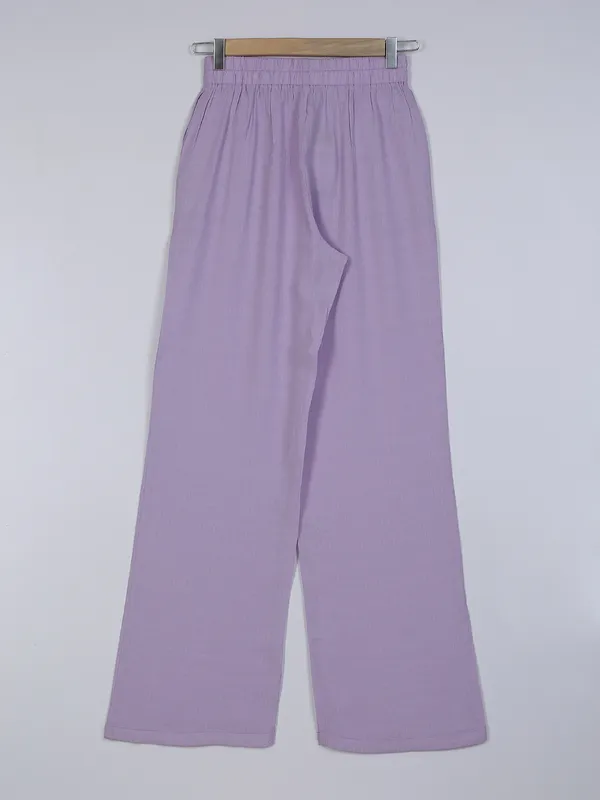 Deal lilac purple cotton casual wear palazzo