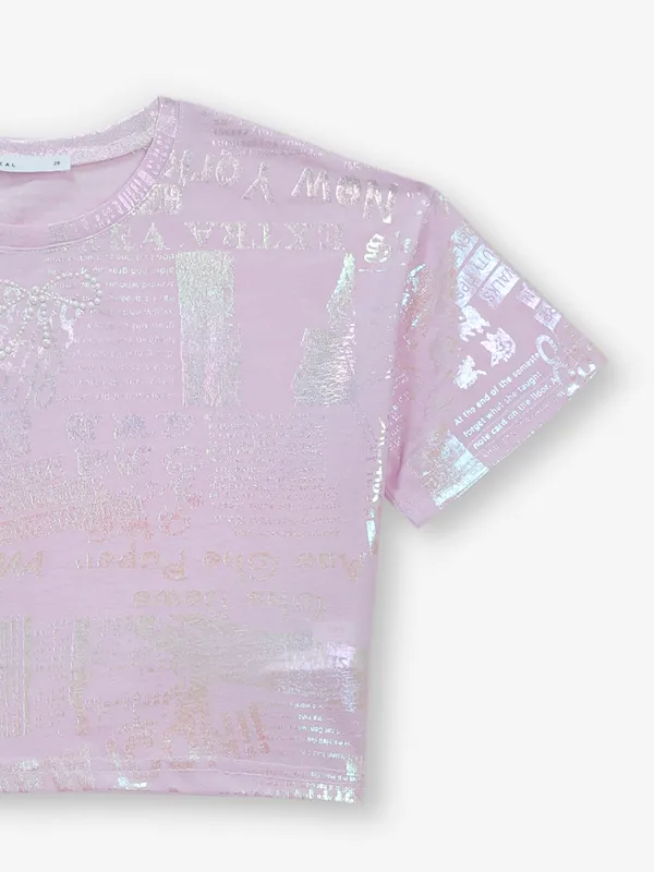 DEAL lilac purple silk crop top