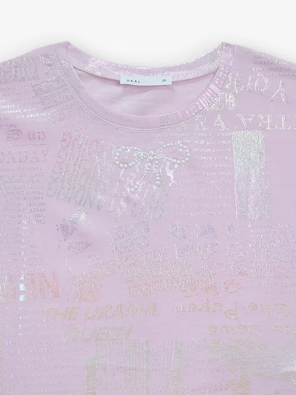 DEAL lilac purple silk crop top