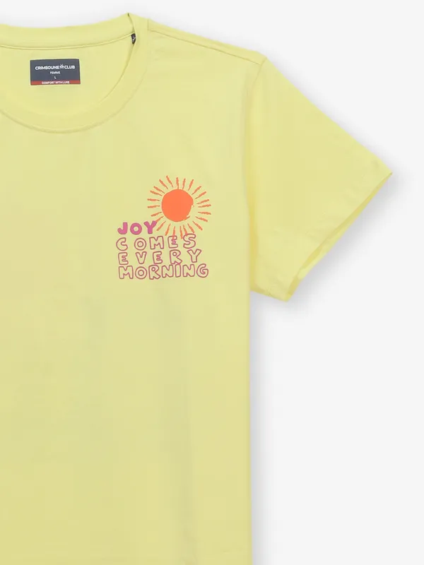 DEAL lime yellow cotton t-shirt