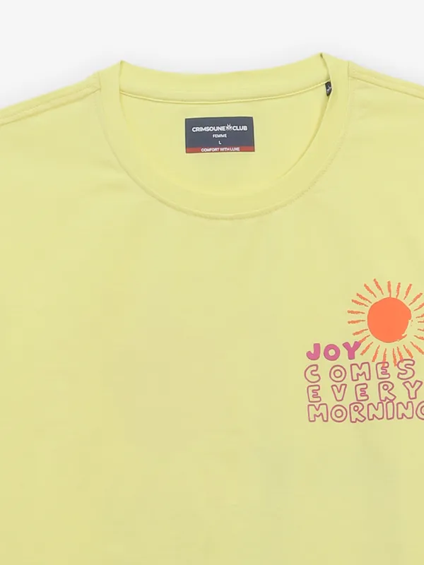 DEAL lime yellow cotton t-shirt
