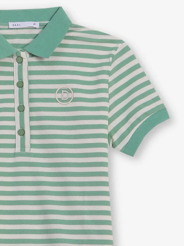 DEAL mint green stripe cotton t-shirt