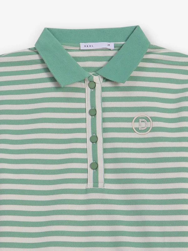 DEAL mint green stripe cotton t-shirt