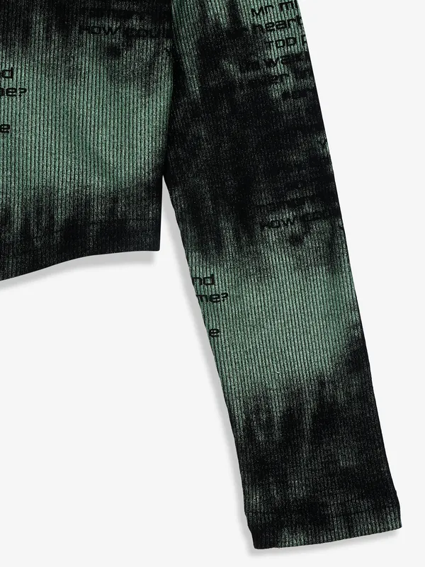 DEAL olive cotton crop t-shirt