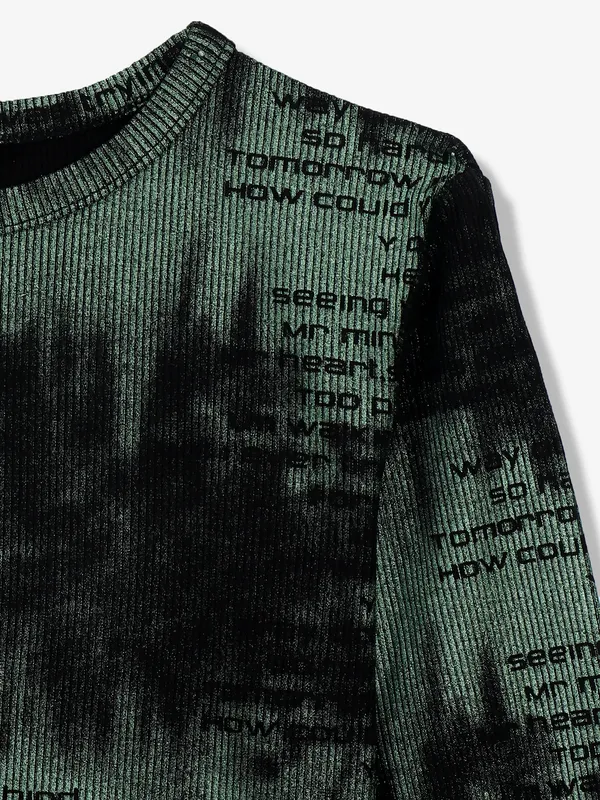 DEAL olive cotton crop t-shirt