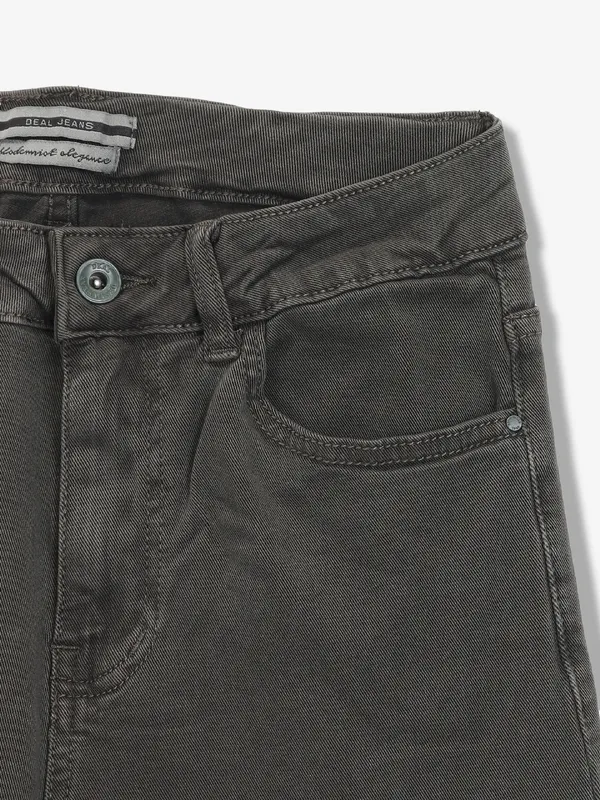 DEAL olive solid denim straight jeans