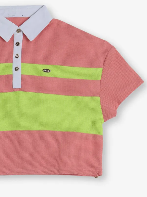 DEAL peach cotton crop t-shirt