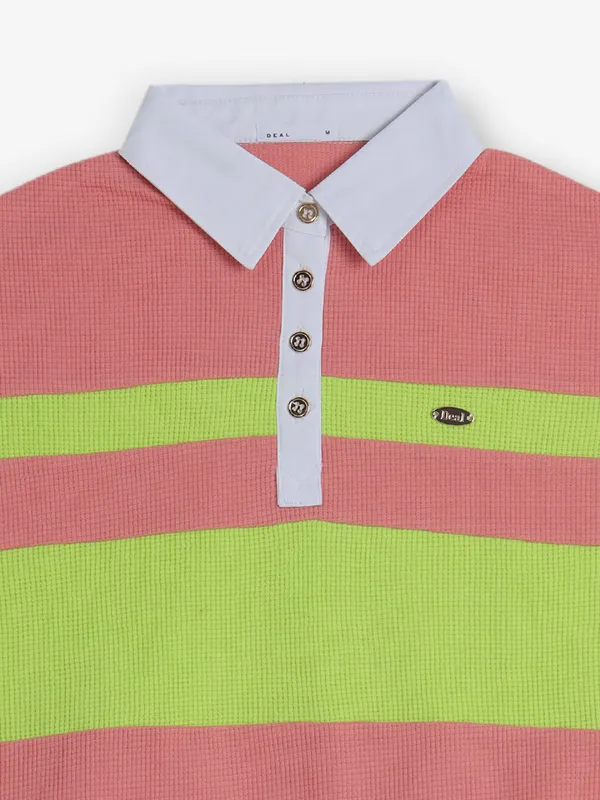 DEAL peach cotton crop t-shirt
