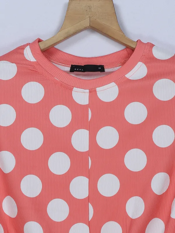 Deal peach printed girls top