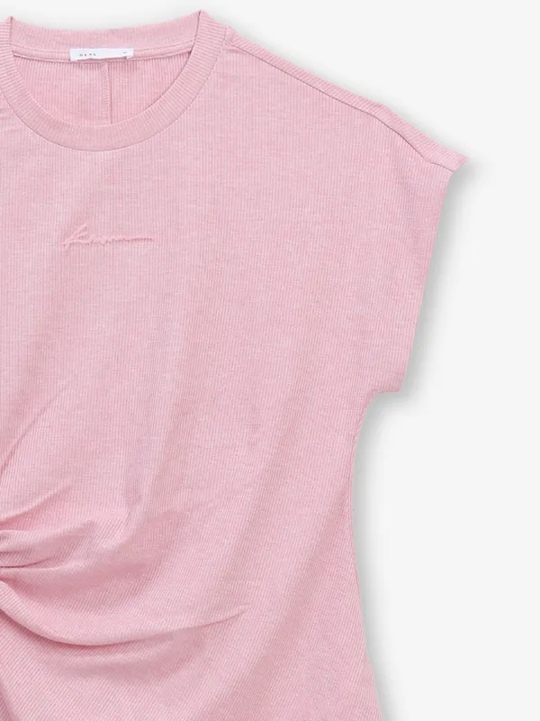 DEAL pink cotton crop top for women
