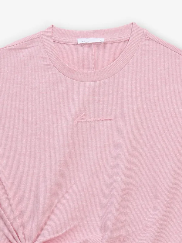 DEAL pink cotton crop top for women
