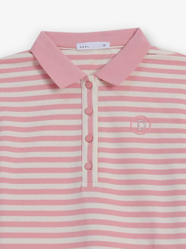 DEAL pink cotton stripe t-shirt