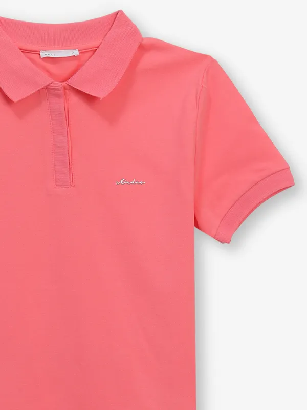 DEAL pink plain cotton t-shirt