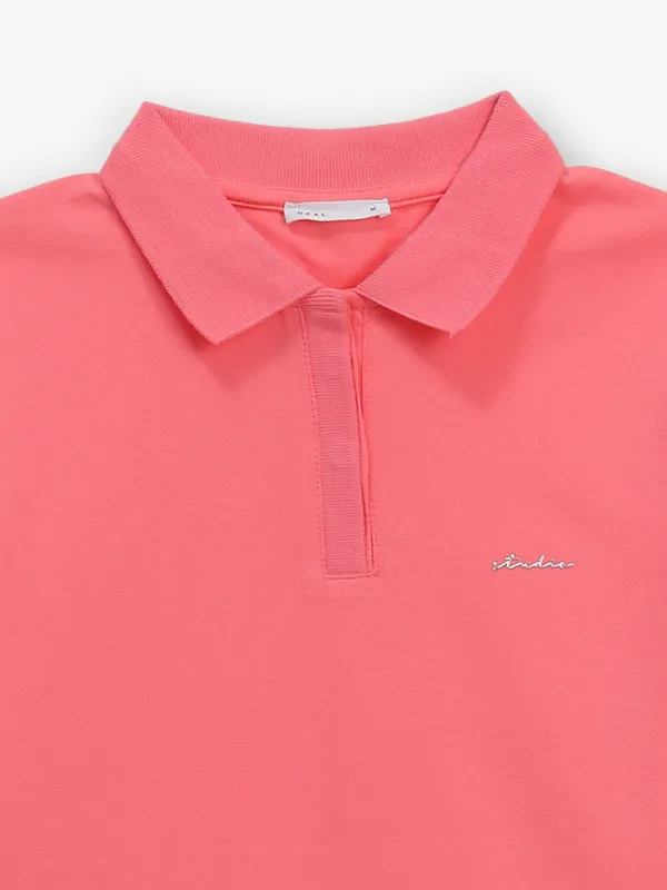 DEAL pink plain cotton t-shirt
