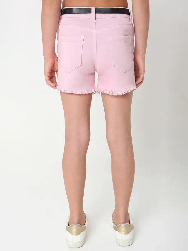 DEAL pink solid shorts