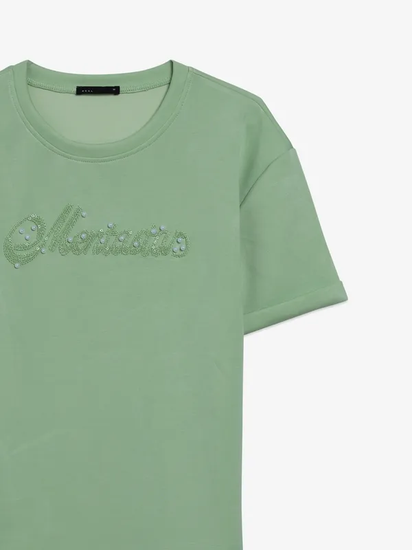 Deal pista green cotton t-shirt