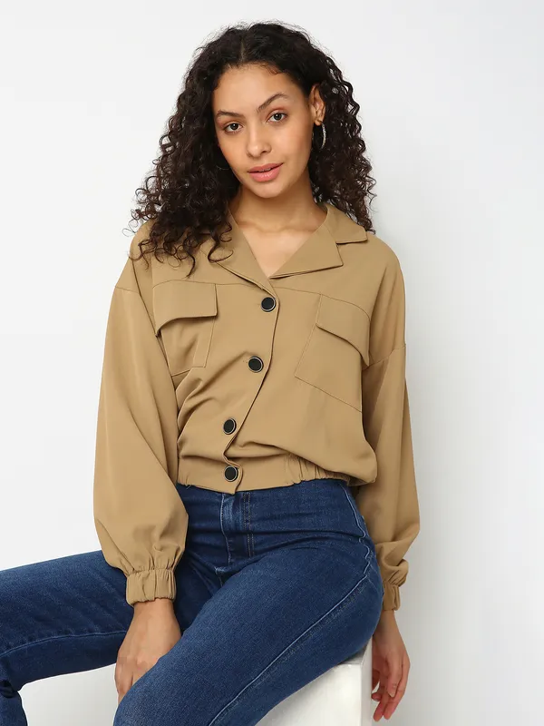 Deal plain khaki shirt
