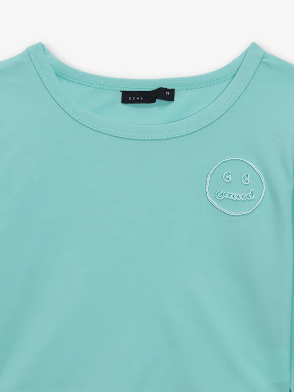 DEAL plain mint green crop top