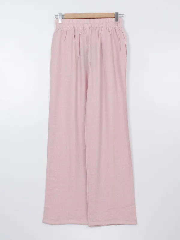 Deal plain peach palazzo in cotton