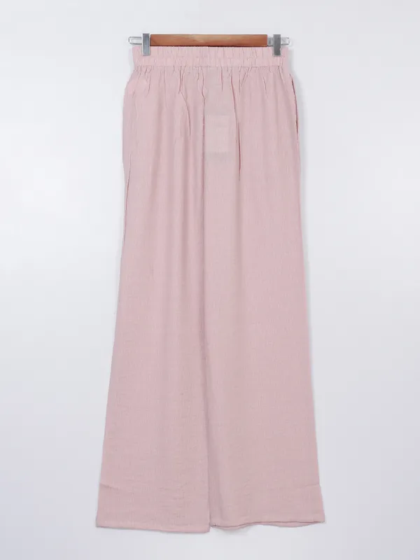 Deal plain peach palazzo in cotton