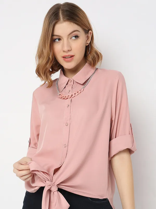 Deal plain peach shirt