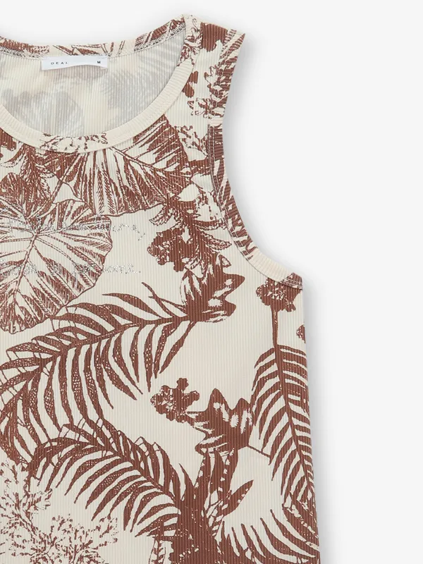DEAL printed brown cotton top