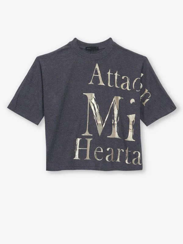 DEAL printed grey cotton t-shirt