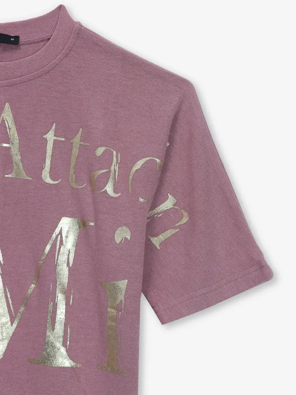 DEAL printed onion pink cotton t-shirt