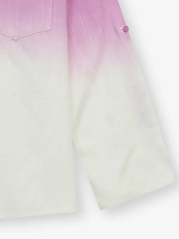 DEAL purple and white shaded shirt