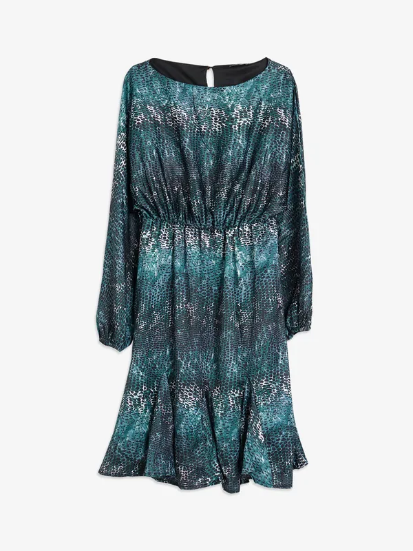 Deal rama green animal printed dress