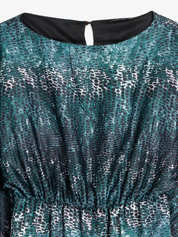Deal rama green animal printed dress
