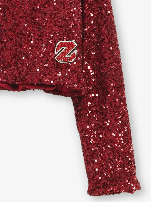 DEAL red cotton silk crop top