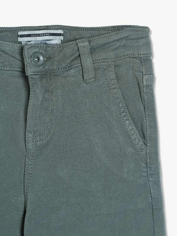 Deal sage green straight denim jeans