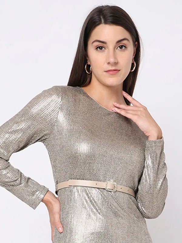 Deal silver dress in lycra