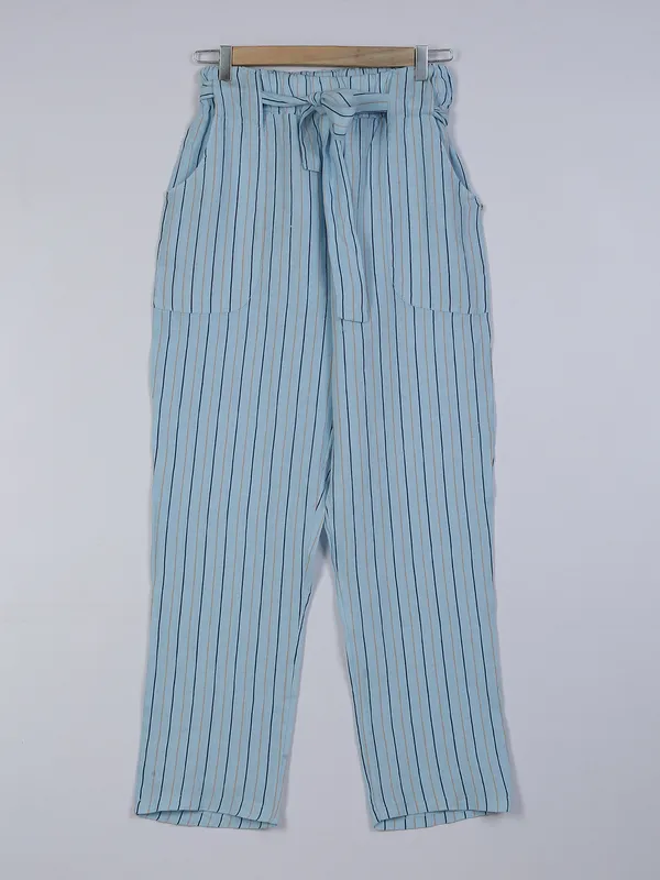 Deal sky blue cotton pant
