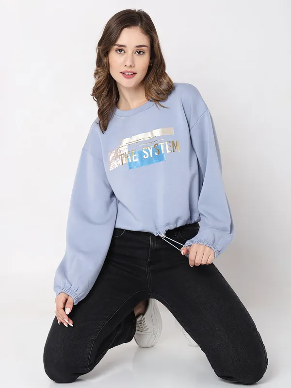 Deal sky blue cotton sweatshirt