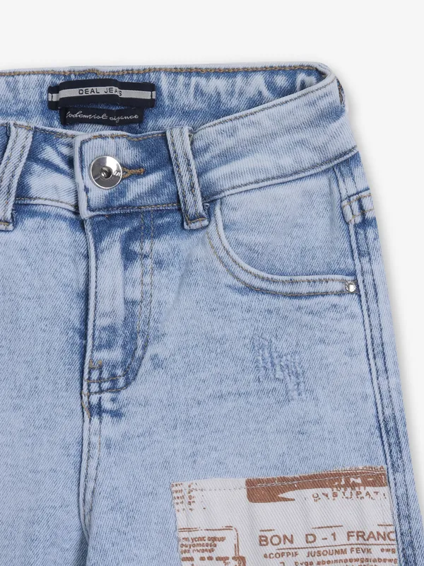 DEAL sky blue straight fit denim jeans