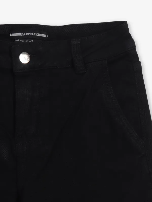 DEAL solid black casual denim jeans