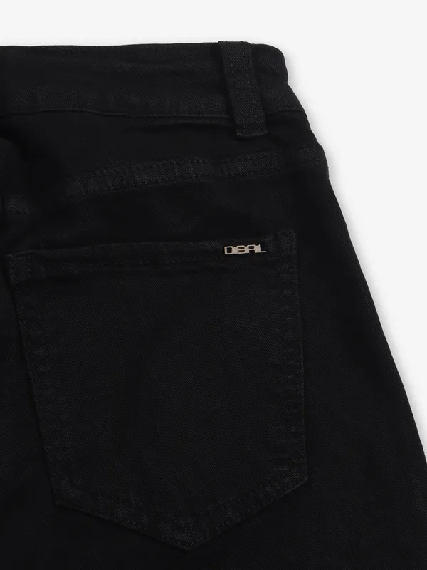 DEAL solid black casual denim jeans