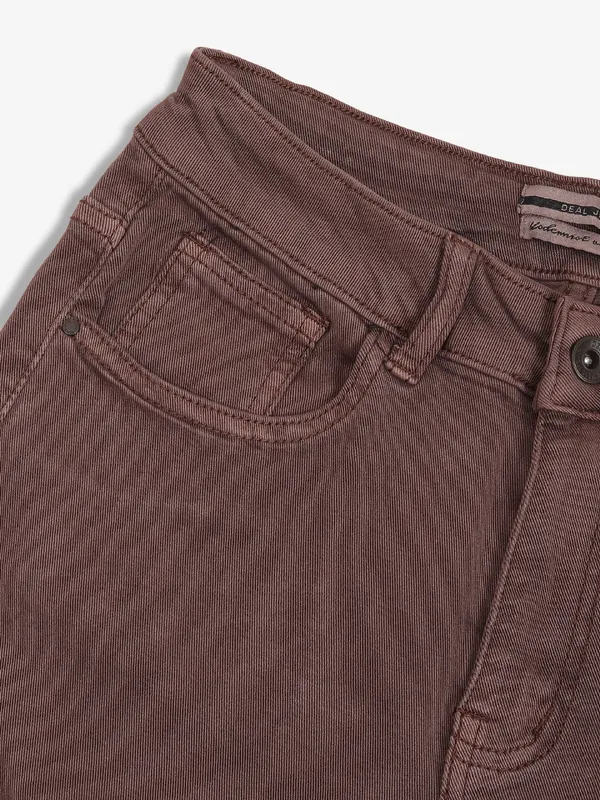 DEAL solid brown straight jeans