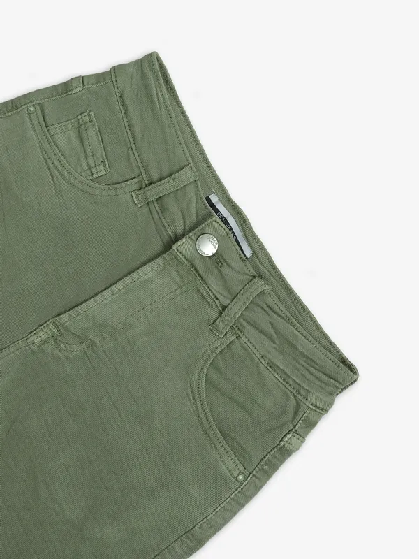 DEAL solid denim olive shorts