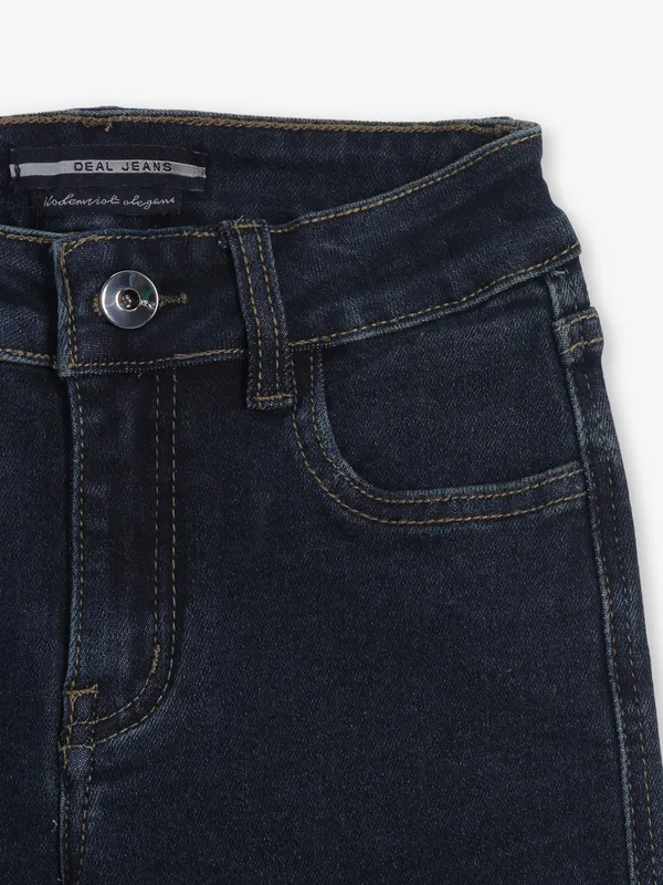 DEAL solid navy denim jeans for girls