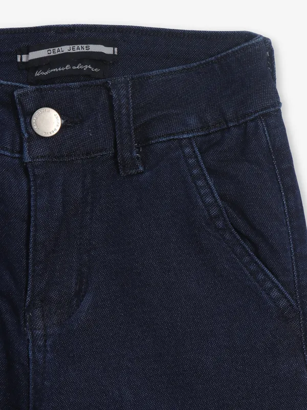 DEAL solid sky blue straight fit denim jeans